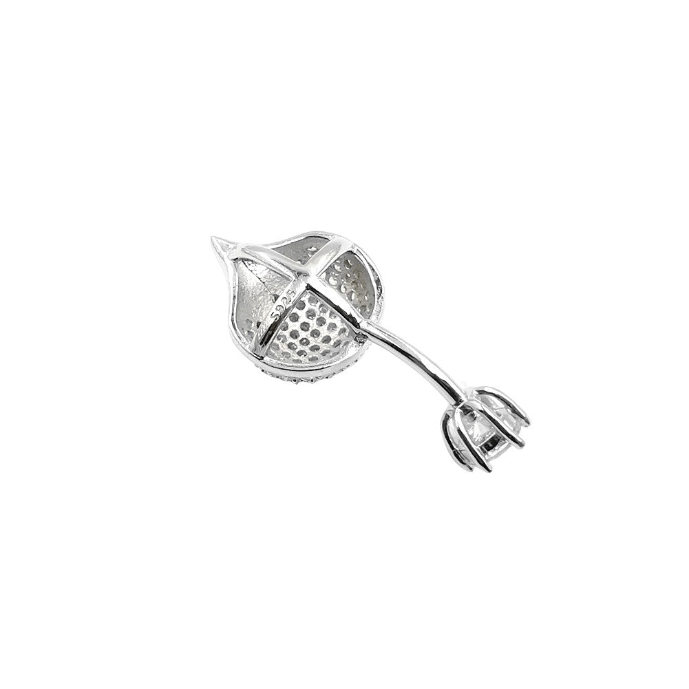 925 Sterling Silver Clear CZ Eagle 14G  Belly Button Rings Navel Rings Piercing Jewelry AB0126