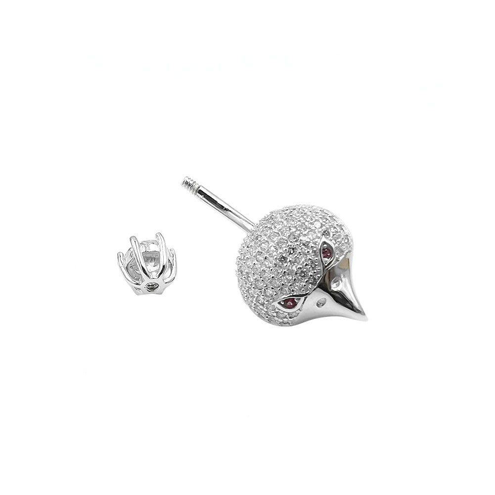 925 Sterling Silver Clear CZ Eagle 14G  Belly Button Rings Navel Rings Piercing Jewelry AB0126
