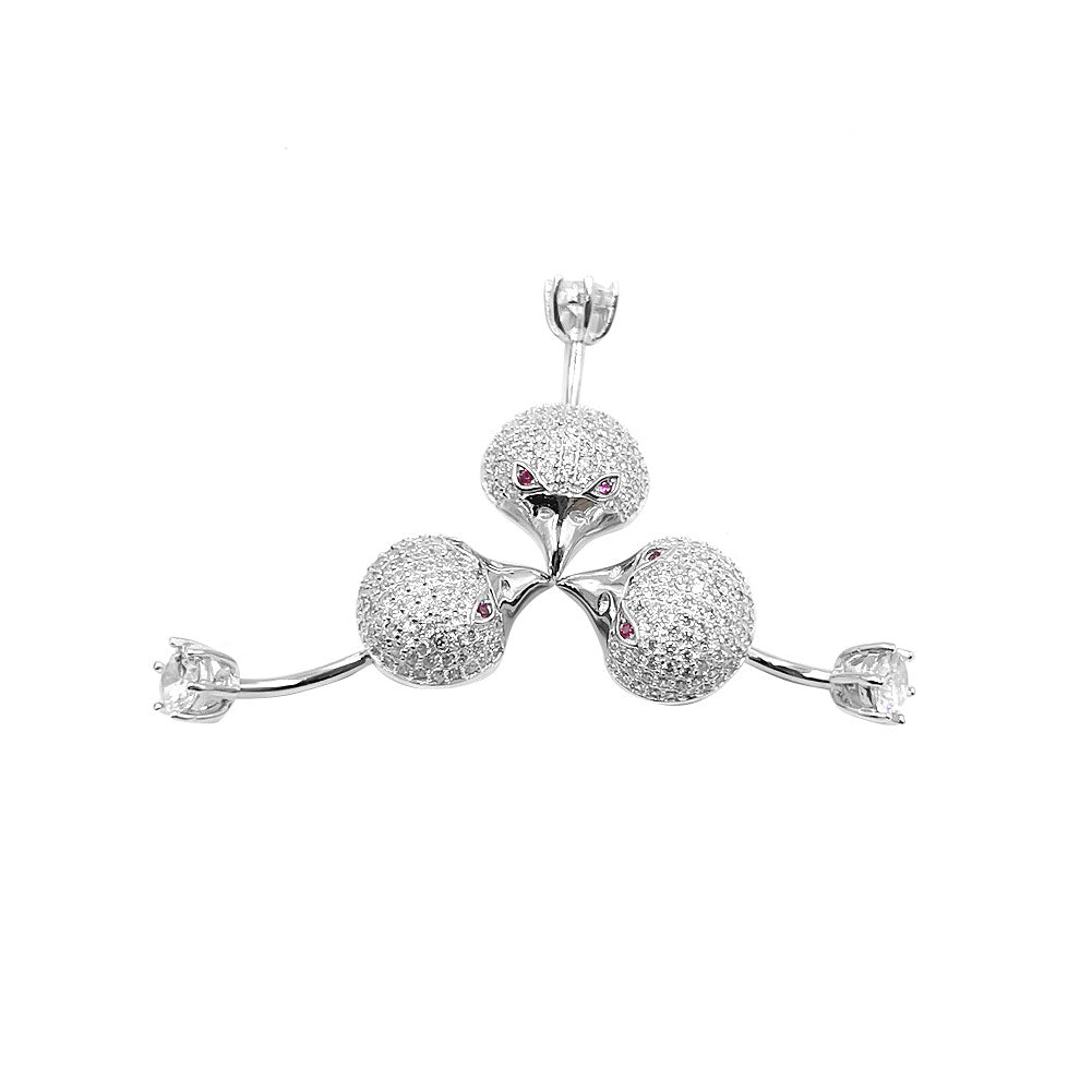 925 Sterling Silver Clear CZ Eagle 14G  Belly Button Rings Navel Rings Piercing Jewelry AB0126
