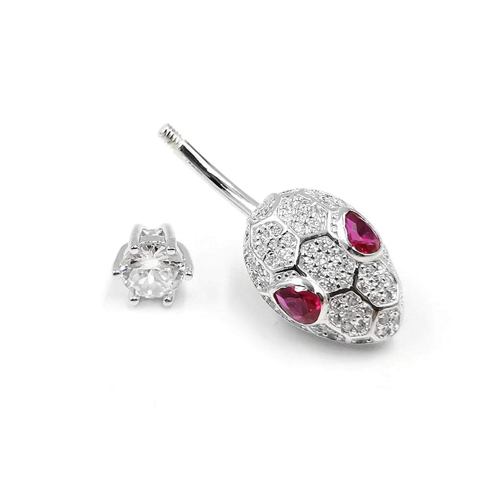 Arardo 925 Sterling Silver 14G Belly Button Rings Navel Rings Belly Rings Belly Body Piercing Jewelry Lovely Snake AB0139-1