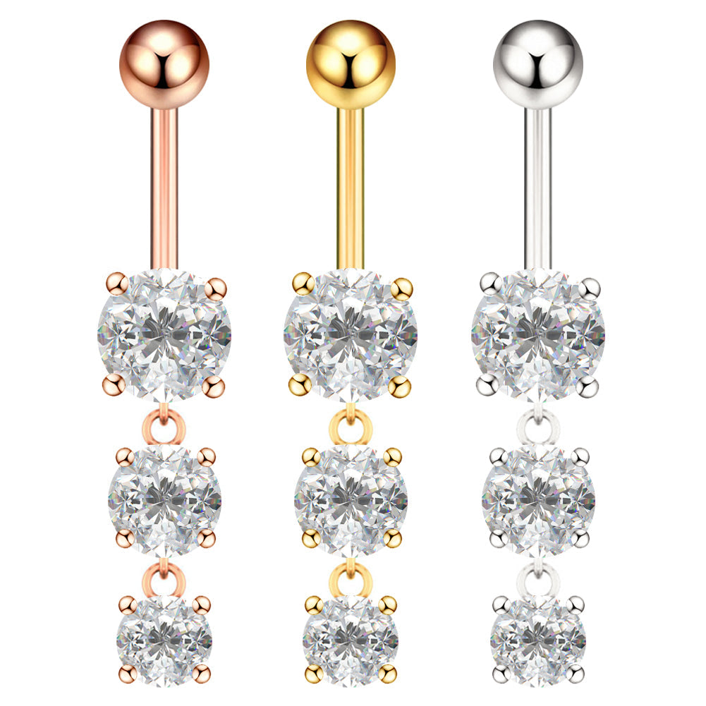 316L Stainless Steel Belly Button Rings, Smooth Surface Bar Belly Piercing, Navel Piercing Rings,BR113