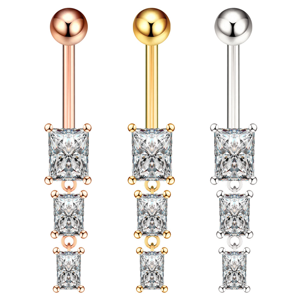 316L Stainless Steel Belly Button Rings, Smooth Surface Bar Belly Piercing, Navel Piercing Rings,BR114