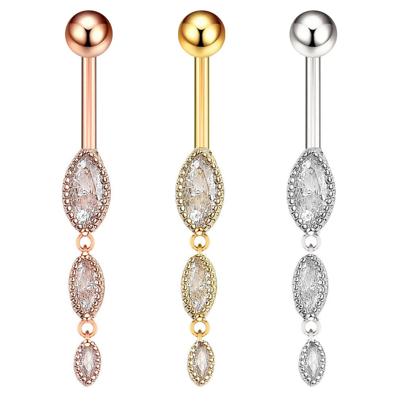 316L Stainless Steel Belly Button Rings, Smooth Surface Bar Belly Piercing, Navel Piercing Rings,BR115