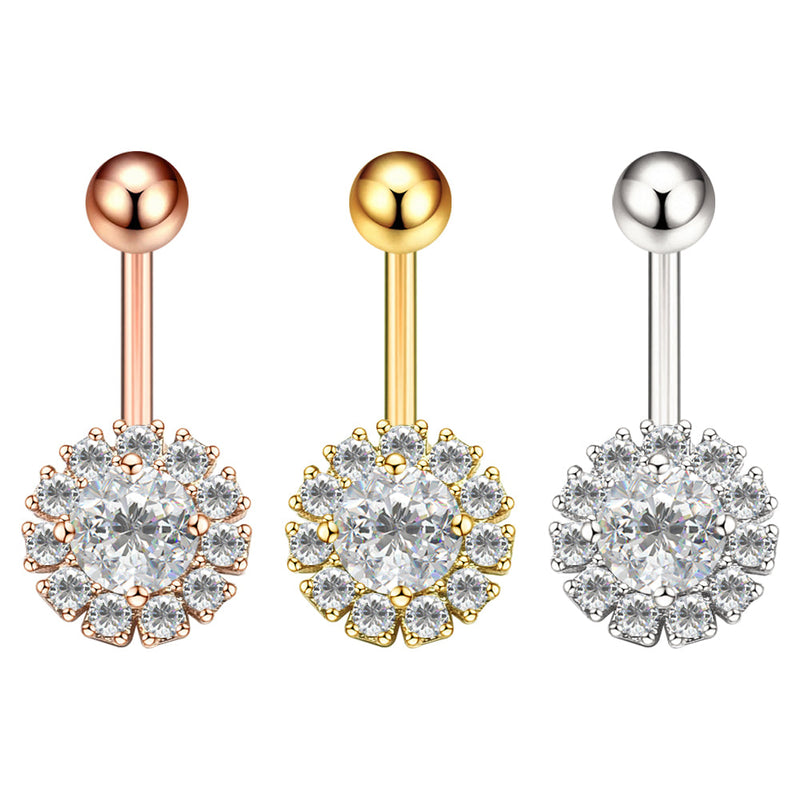 316L Stainless Steel Belly Button Rings, Smooth Surface Bar Belly Piercing, Navel Piercing Rings,BR118