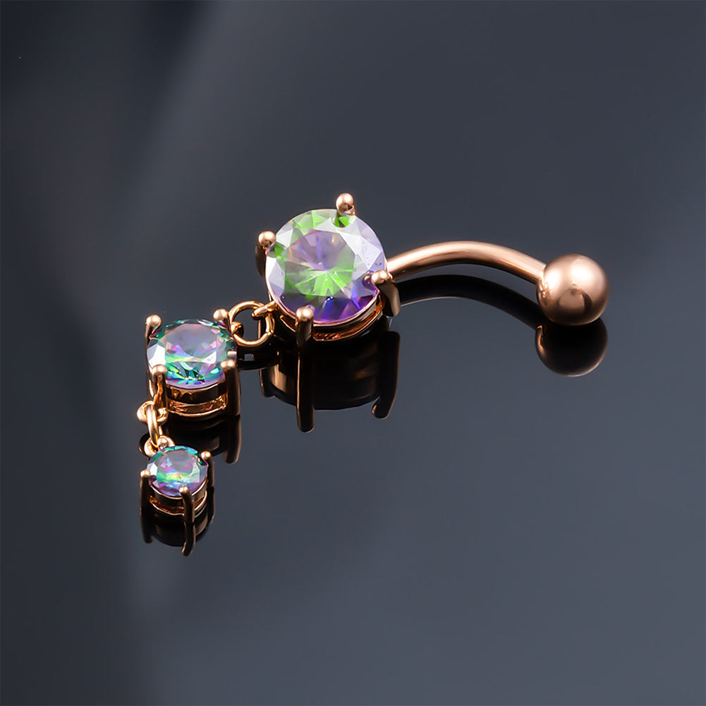 Arardo Dangle Belly Button Rings Set 14G Navel Rings 316L Stainless Steel Belly Rings Body Piercing Jewelry BR13