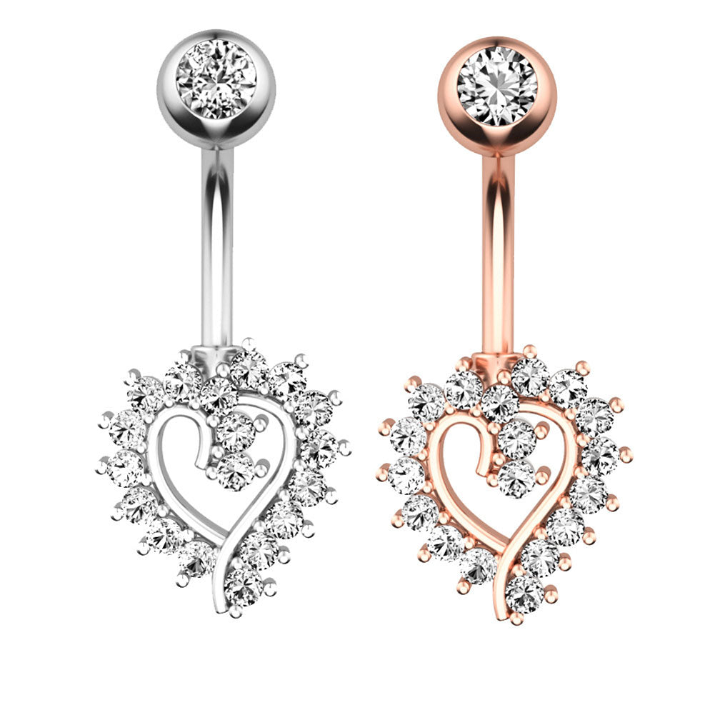 Arardo 316L Stainless Steel 14G Belly Button Rings Set Navel Rings Belly Rings Belly Body Piercing Jewelry BR7