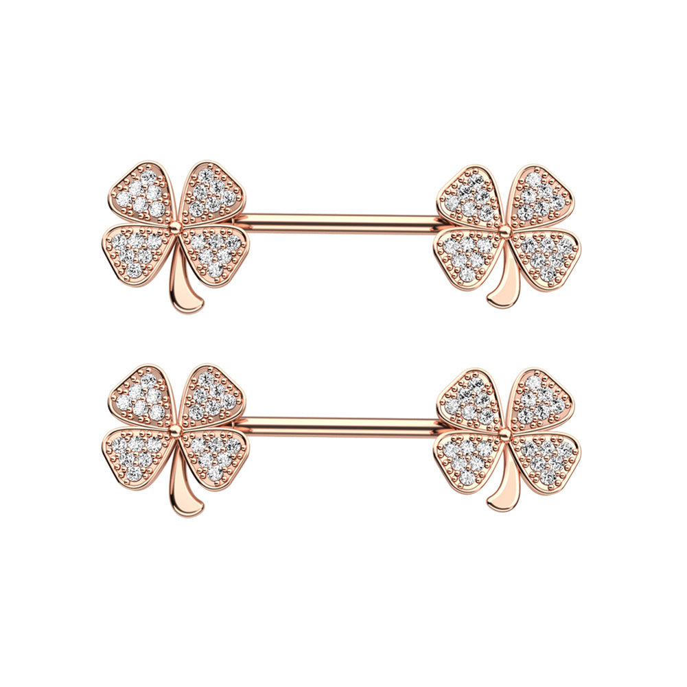 Arardo 1Pair 14G Nipple Rings 316L Stainless Steel Fashion Design CZ Studs Barbell Surgical Steel Nipple Piercing Body Jewelry