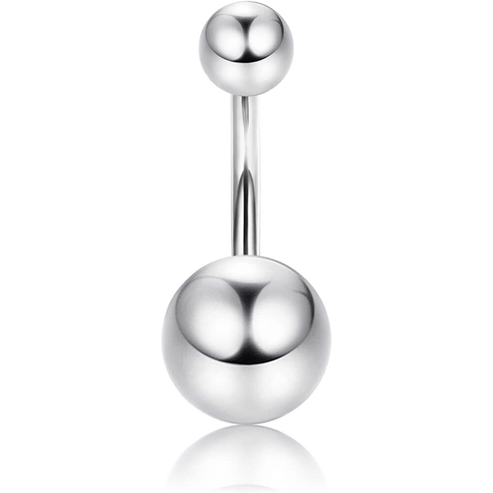 Arardo 925 Sterling Silver 14G Belly Button Rings Navel Rings Belly Rings Belly Body Piercing Jewelry Ball SS1