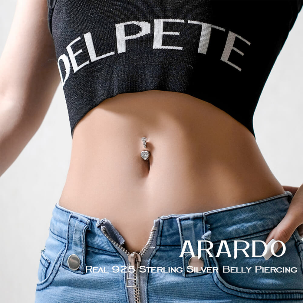 Sterling Silver Belly Button Piercing Navel Rings SS20