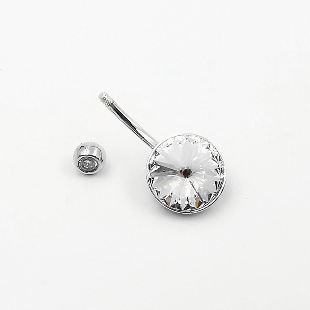 Arardo 925 Sterling Silver Belly Button Rings 14G Navel Rings Sterling Silver Belly Rings Belly Piercing Jewelry Hot Circular CZ SS21